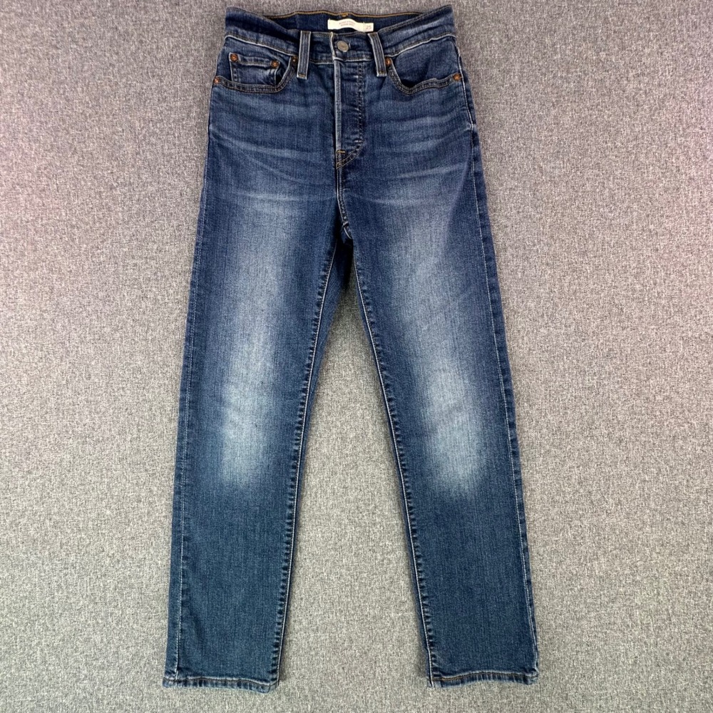 Levi's Jeans Womens 25 Wedgie Straight Blue High Rise Button Fly 34964-0207